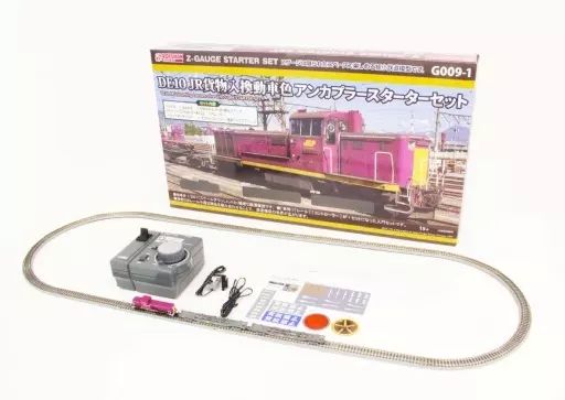 【新品】鉄道模型 Zゲージ 1/220 DE10 JR貨物入換動車色 アンカプラースターターセット [G009-1]