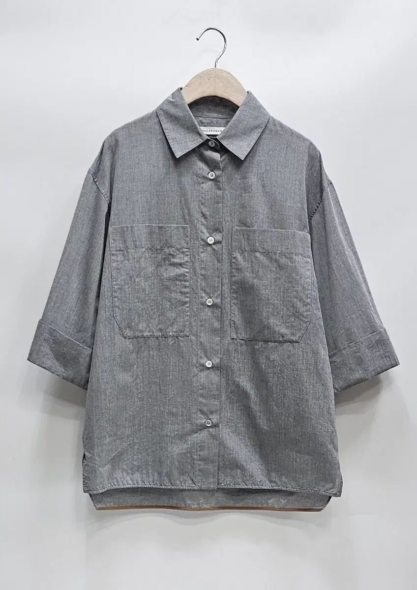 the CASHMERE ハン the CASHMERE ポケット コットン シャツ