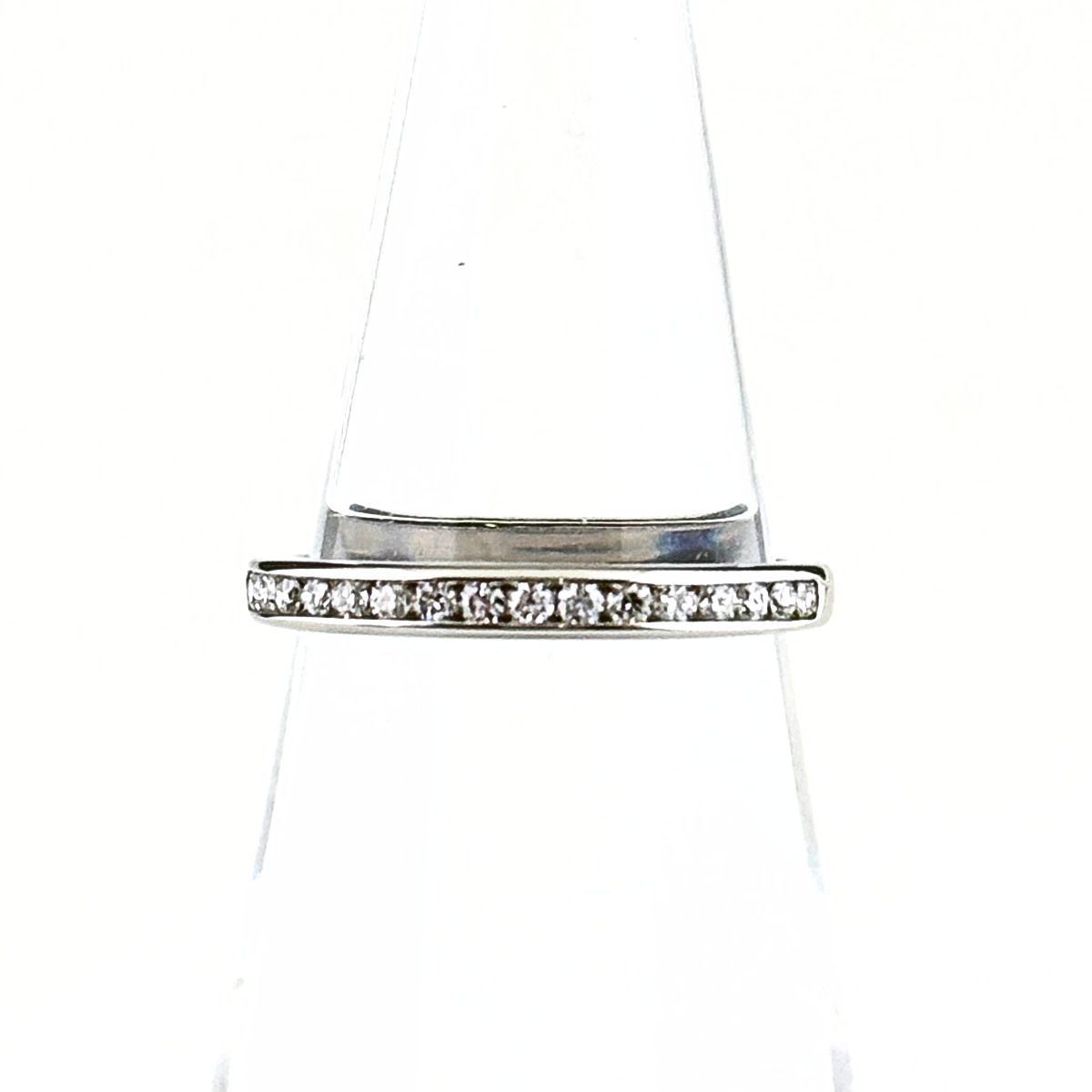 ティファニー TIFFANY&Co. ハーフサークルチャネルセッティング リング プラチナ メレダイヤ 指輪 リング 8.5号 Pt950 ダイヤモンド レディース 【中古】