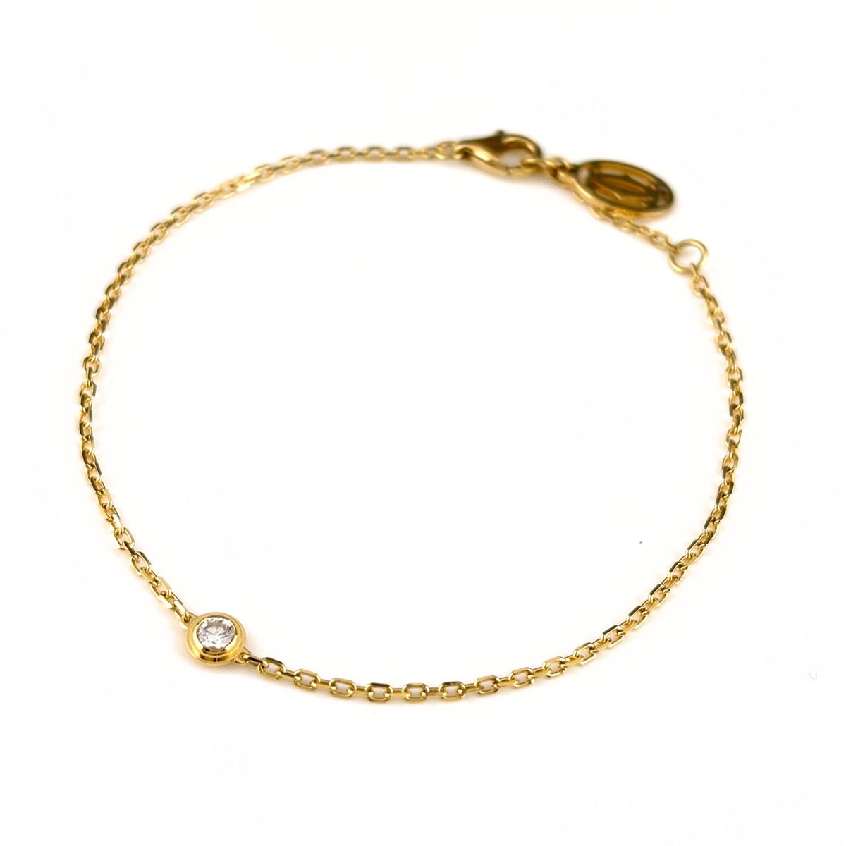 カルティエ CARTIER ダムール SM ブレスレット YG イエローゴールド 腕輪 ブレスレット 750 ダイヤモンド レディース 【中古】