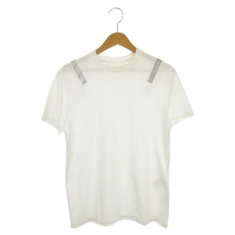 ニールバレット Neil Barrett Tシャツ XS SLIM FIT 白 ホワイト ライン プリント 半袖 PBJT379B G544S /AH20 ■GY62