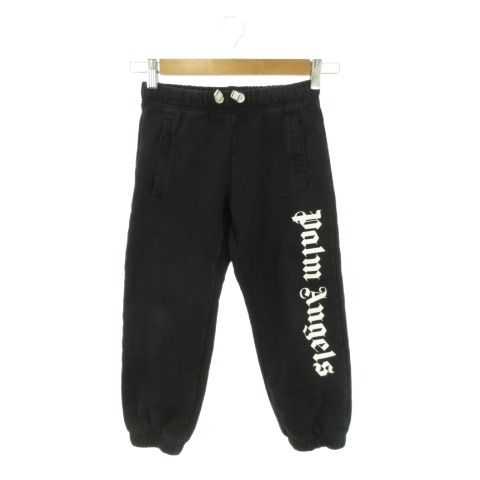 パームエンジェルス PALM ANGELS ジョガーパンツ スウェット 子ども服（男の子用） 6 黒 ブラック ウエストゴム ロゴ PBCH008C99FLE002 /MN5 ■GY62
