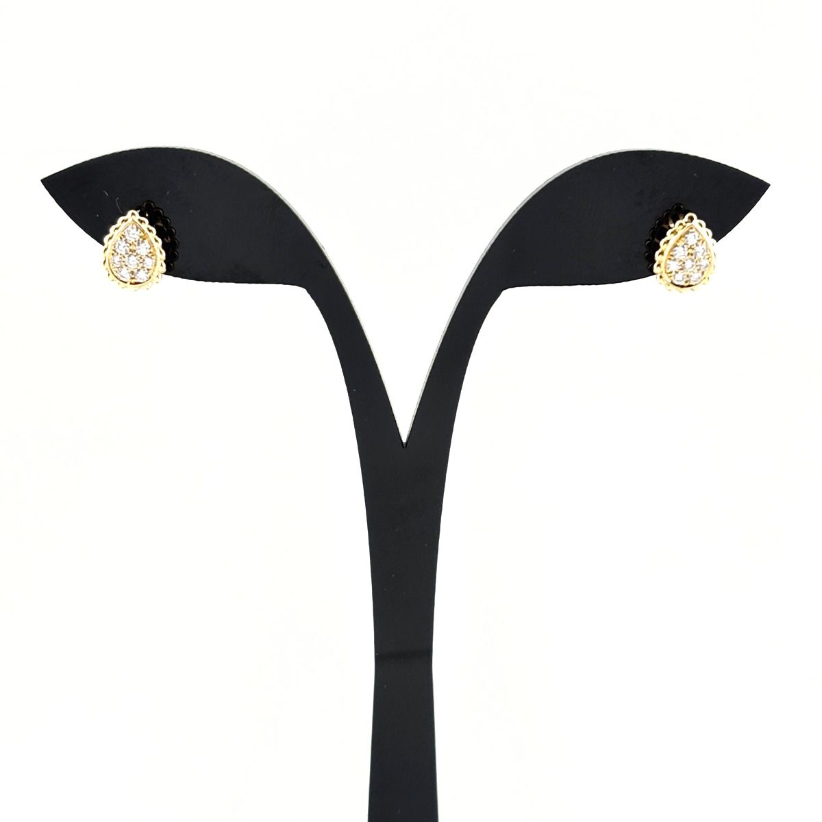 ブシュロン Boucheron セルパンボエム スタッズ ピアス エクストラスモール YG イエローゴールド メレダイヤ ピアス 750 ダイヤモンド レディース 【中古】
