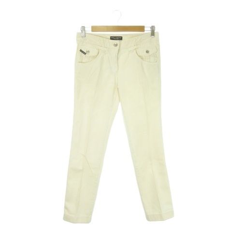 ドルチェ&ガッバーナ ドルガバ DOLCE&GABBANA ジーンズ デニム ジーンズ 40 白 ホワイト ロゴ F3P6ED /CK5 ■GY62