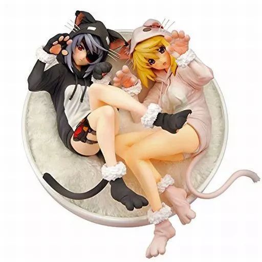 【中古】フィギュア ラウラ＆シャル ネコミミパジャマ 「IS＜インフィニット・ストラトス＞」 1/7 PVC製塗装済完成品