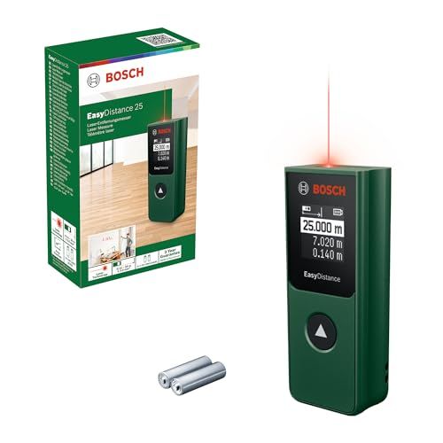 ボッシュ(BOSCH) レーザー距離計 EasyDistance 25 測定工具 レーザークラス2(測定範囲:0.14-25m)電池式(単4 x2)距離・面積測定に最適(連続測定可)ma e6c28556