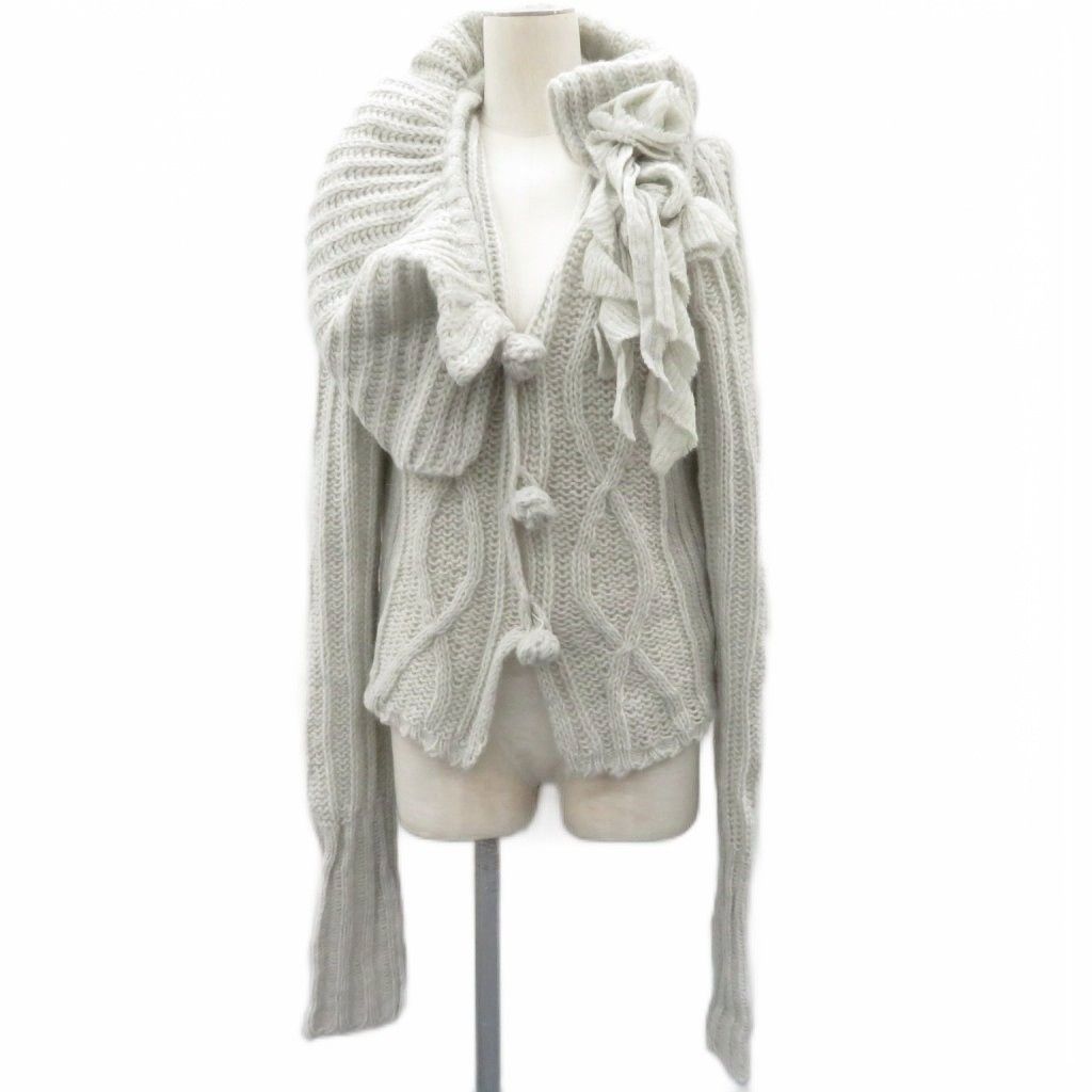 まめのこ エルマノシェルビーノ ERMANNO SCERVINO ニットカーディガン アルパカ