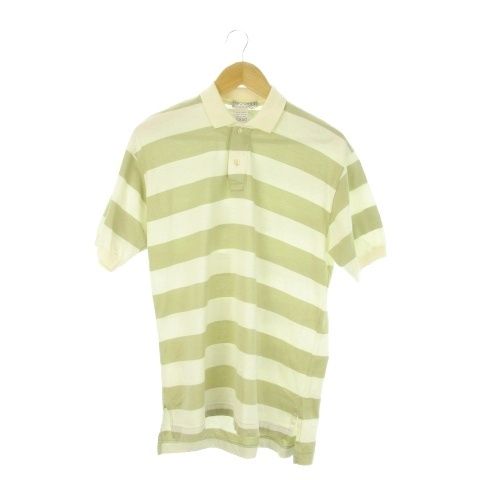 グッチ GUCCI ヴィンテージ ボーダーポロシャツ ポロシャツ S ピスタチオ 緑 グリーン ボーダー柄 半袖 /CK4 ■GY62