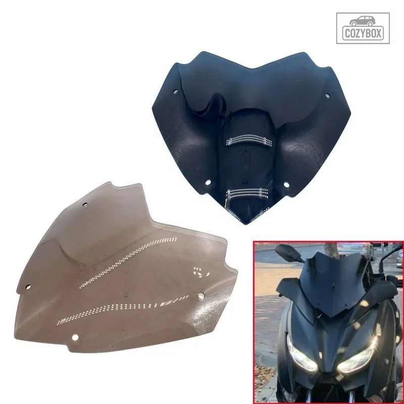 X-MAX 250/300 18-19 ブラック/スモーク オートバイ ABS ウインドスクリーン フロント