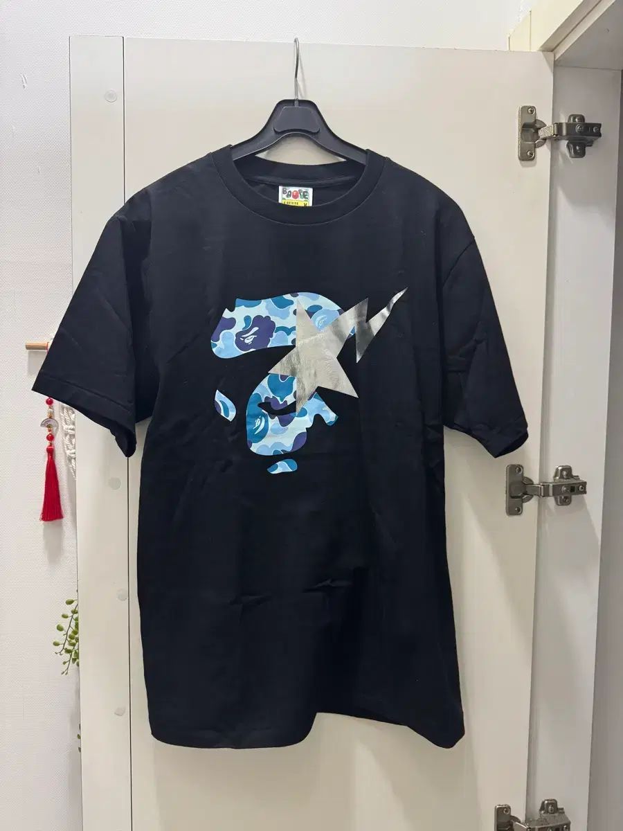 新品 A BATHING APE リー liqud カモフラージュ FACE スター 半袖Tシャツ ブラック M