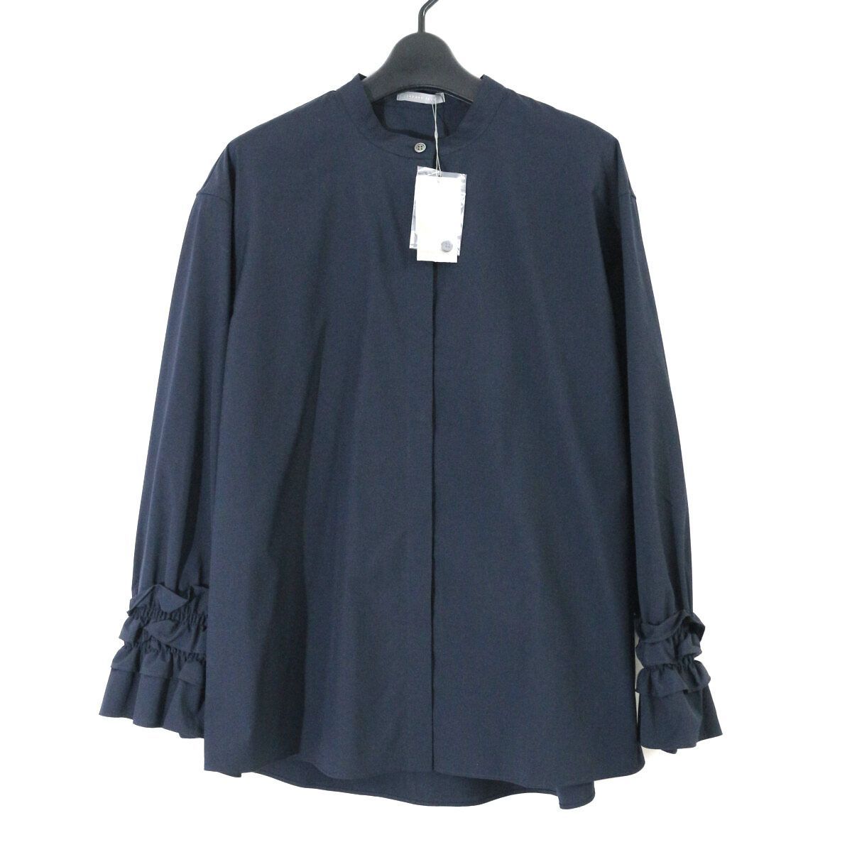 theory luxe セオリーリュクス 26SS Luxe Cotton Annie Shirt リュクスコットンフリルスリーブブラウス / シャツ 38 03-6108226