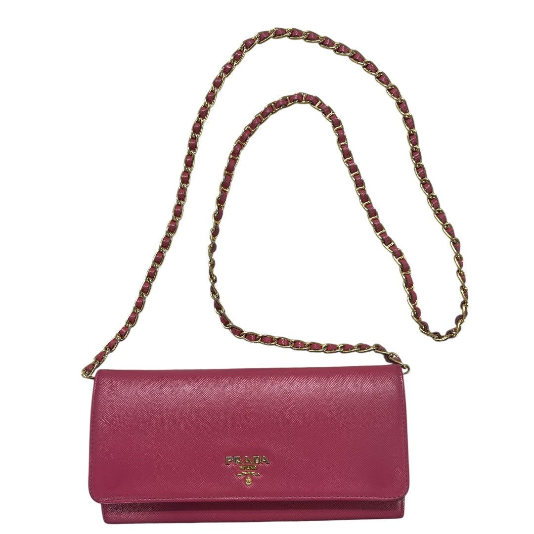 プラダ 財布 Saffiano Leather Chain Wallet Sho 28,152円