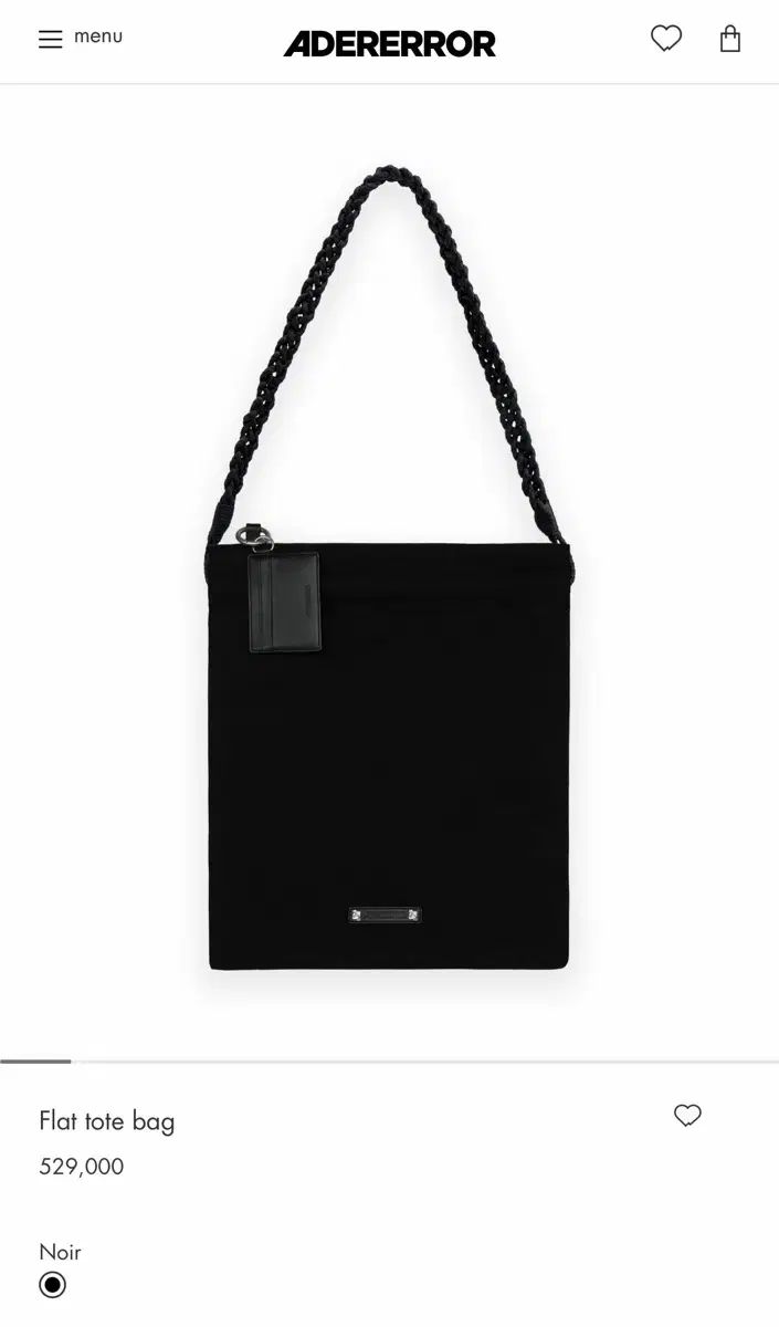 ADER ERROR アーダーエラー Flat tote bag