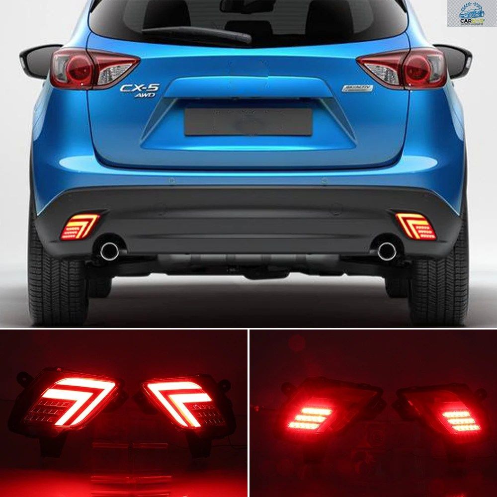 マツダ CX-5 CX5 2013 - 16 用 LED リフレクター カー テール ライト リア バンパー ライト リア フォグ ランプ ブレーキ ライト 2個