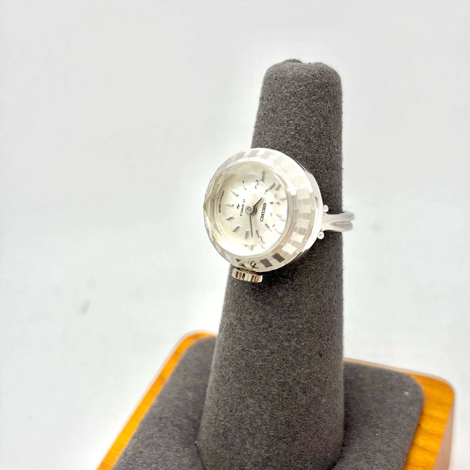 SEIKO 手巻き リングウォッチ セイコー 指輪時計 11-0290 動作品 青