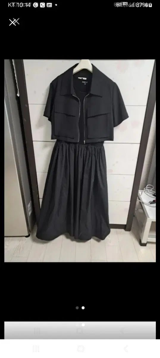 ブラッククロップドジャケットセットロングワンピース 購入価格165000 新品