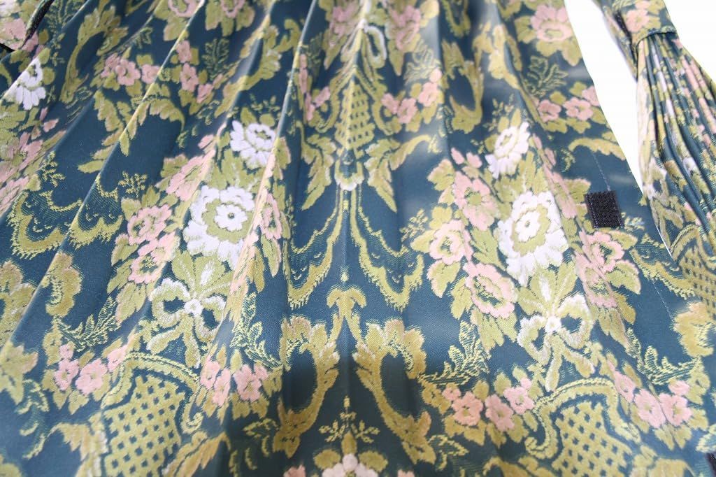 トラックセンターカーテン プリーツ 花かごグリーン 遮光性 巾120?ｘ100?(左右2枚入り) フック付き 乗用車やキャンピングカーにもお使いいただけます。運転席と寝台との間仕切りカーテンです。as 56e4c73b
