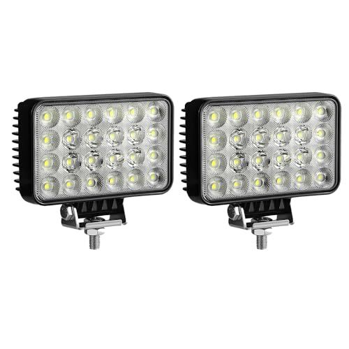 KAWELL 72W LED作業灯 ワークライト 車 船用ライト ライトバー 長方形 広角タイプ IP67防塵防水仕様 15cｍ×9.5cm×4.5cm 12V/24V車両対応 バッテリー電源用ライト 農業機械、建設機械、工程機械、トラック、 994dac0d