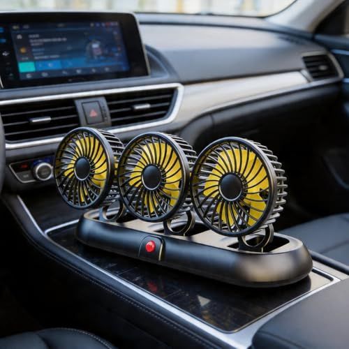 【2026年夏に新規上場】AUSTYLCO 車載扇風機 卓上扇風機 クリップ式扇風機 低騒音扇風機 配線延長バージョ 折りたたみ式 3段階の風量調整 360度角度調整 トラックや車as d5b03f9e