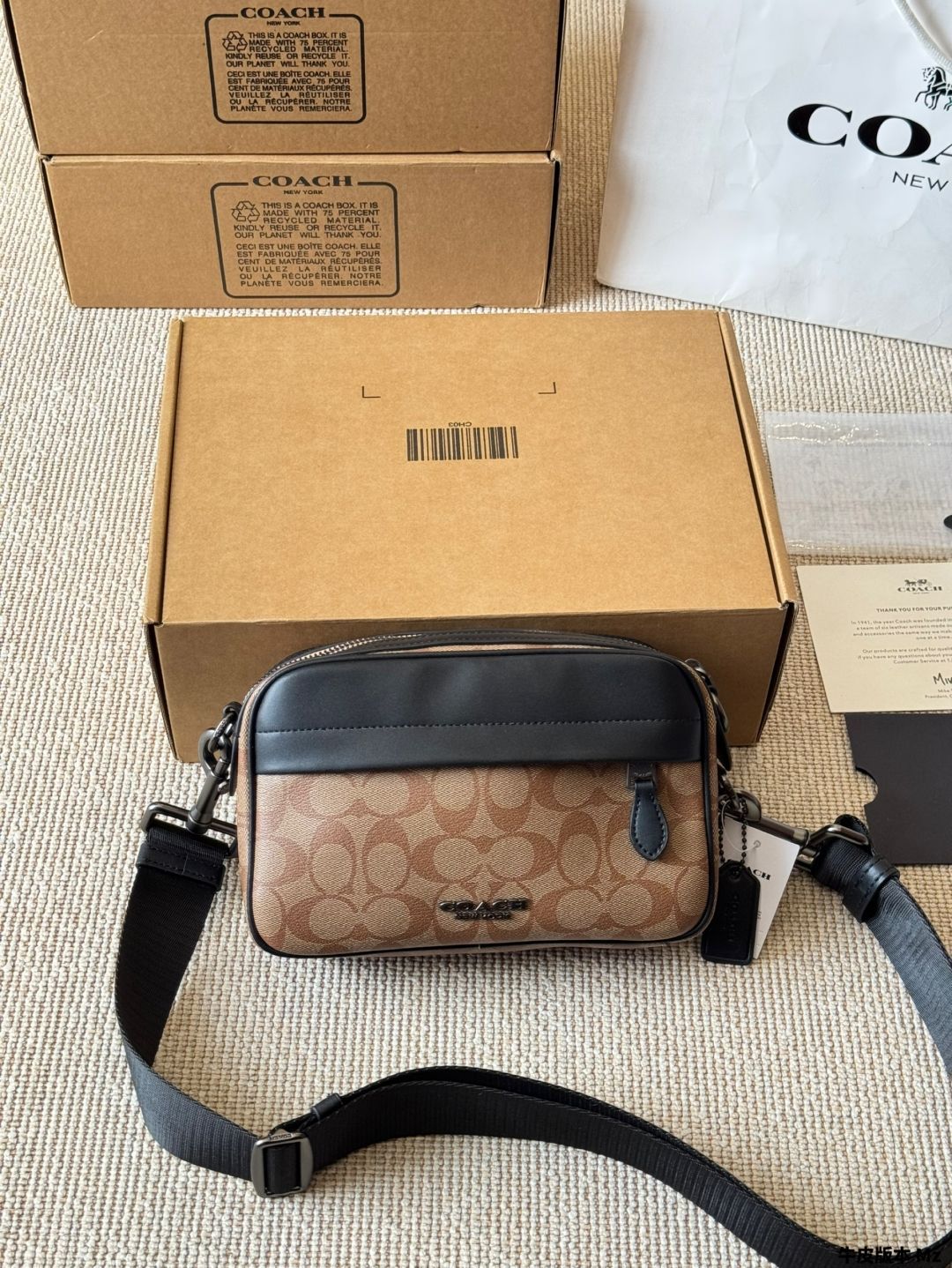【今日特価】Coach Track Men's Camera Bag - コーチ トラック メンズ カメラバッグ-WTO輸入2