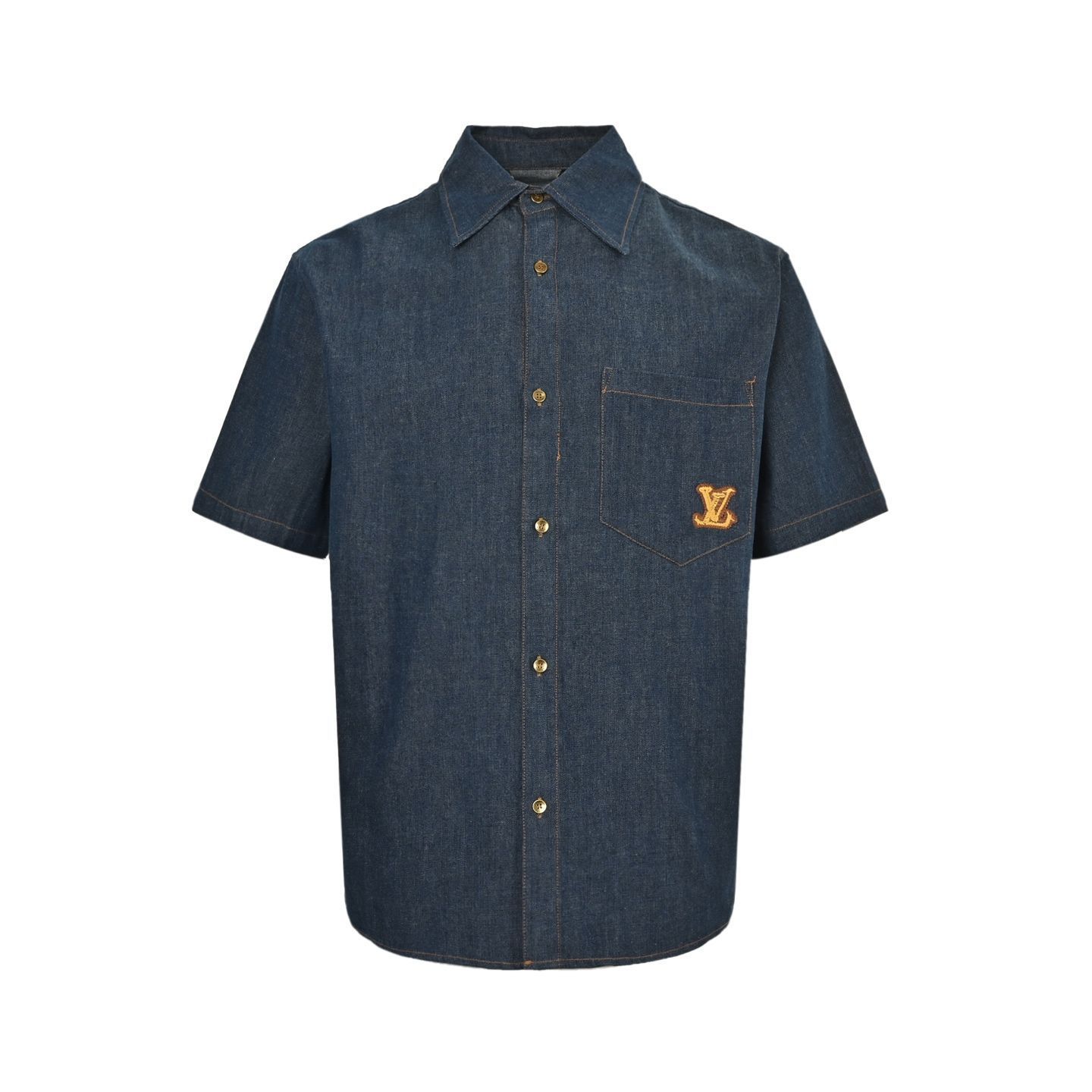 【今日特価】Louis Vuitton 25ss ロープ刺繍デニムシャツ