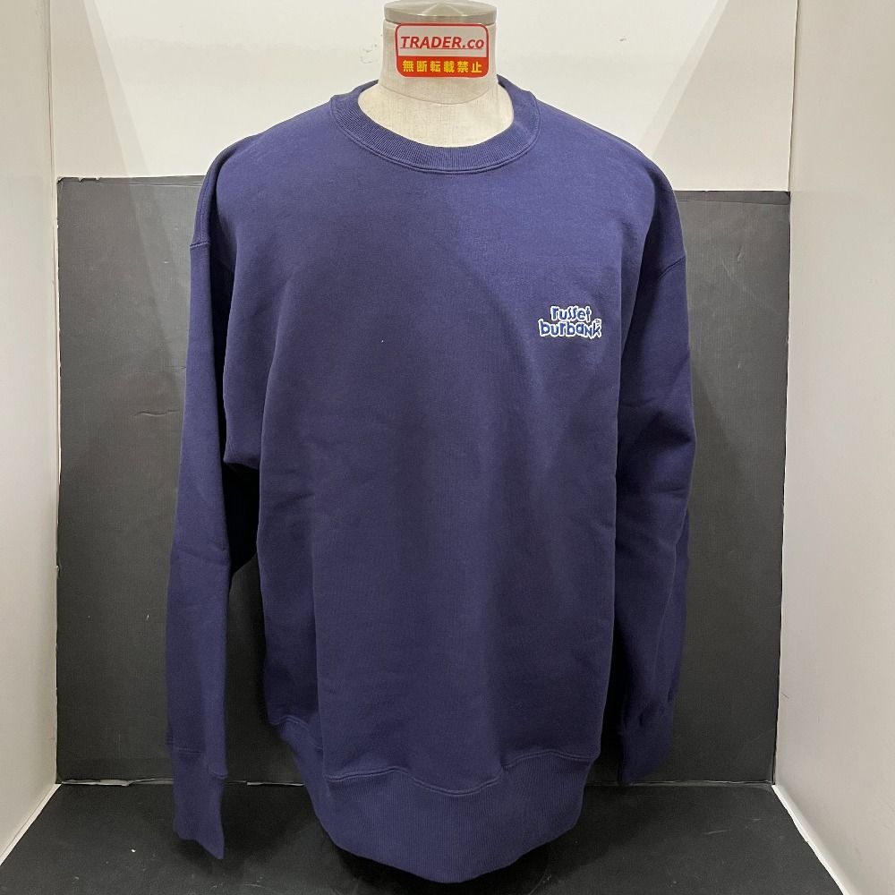 06w23331 Russet Burbank Crew Neck Navy 　XL　ラセット バーバンク クルーネックスウェット ネイビー 【中古品】