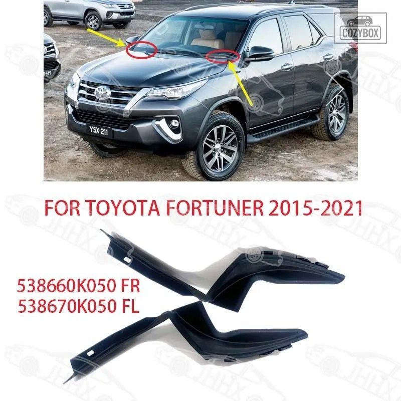 1 セット トヨタフォーチュナー 2015 - 18-2021 ワイパー グリル カバーフロントガラ