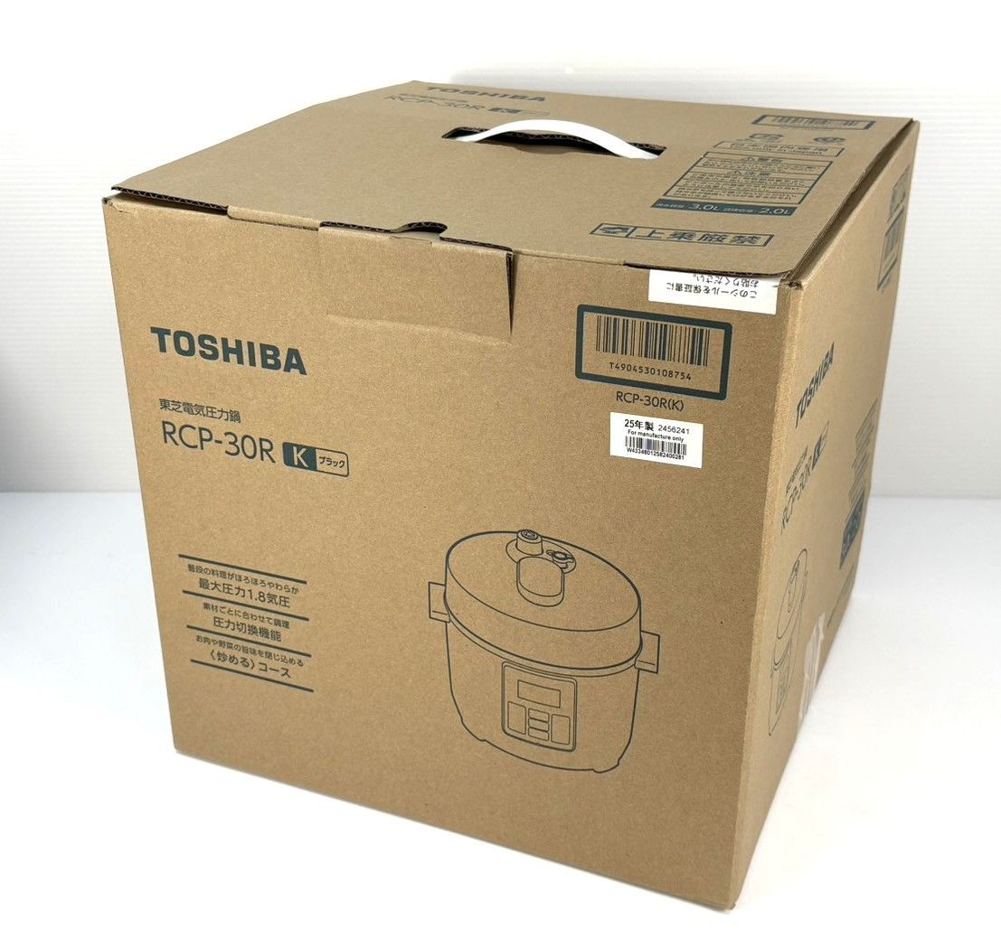 東芝 TOSHIBA 電気圧力鍋 ブラック RCP-30R-K