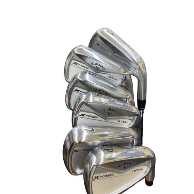 【中古】 キャロウェイ X FORGED STAR(2024) 6S アイアンセット IR 純正特注シャフト (フレックスS) メンズ 男性用 右利き 右用 Cランク ゴルフクラブ