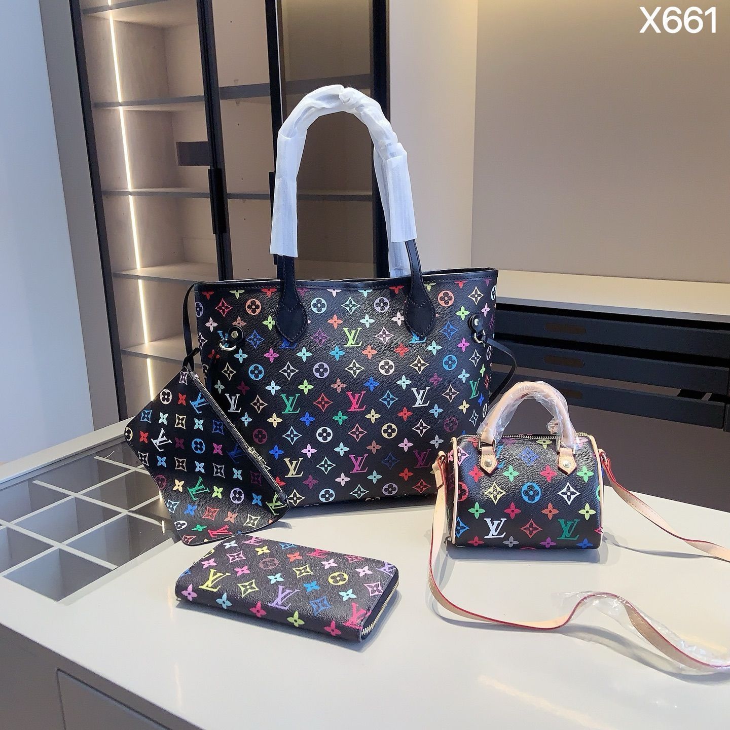 [本日特価] 全新シリーズセット X661 - LV ショッピングバッグ + LV ピローバッグ + LV 財布 本日限定特別割引！[本日特価|新品未使用品]