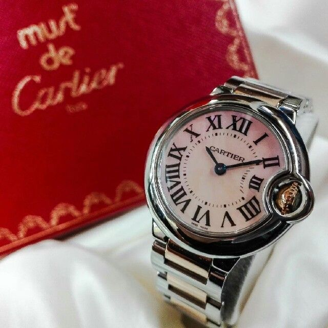 Cartier カルティエ バロンブルー W6920034ピンクシェル