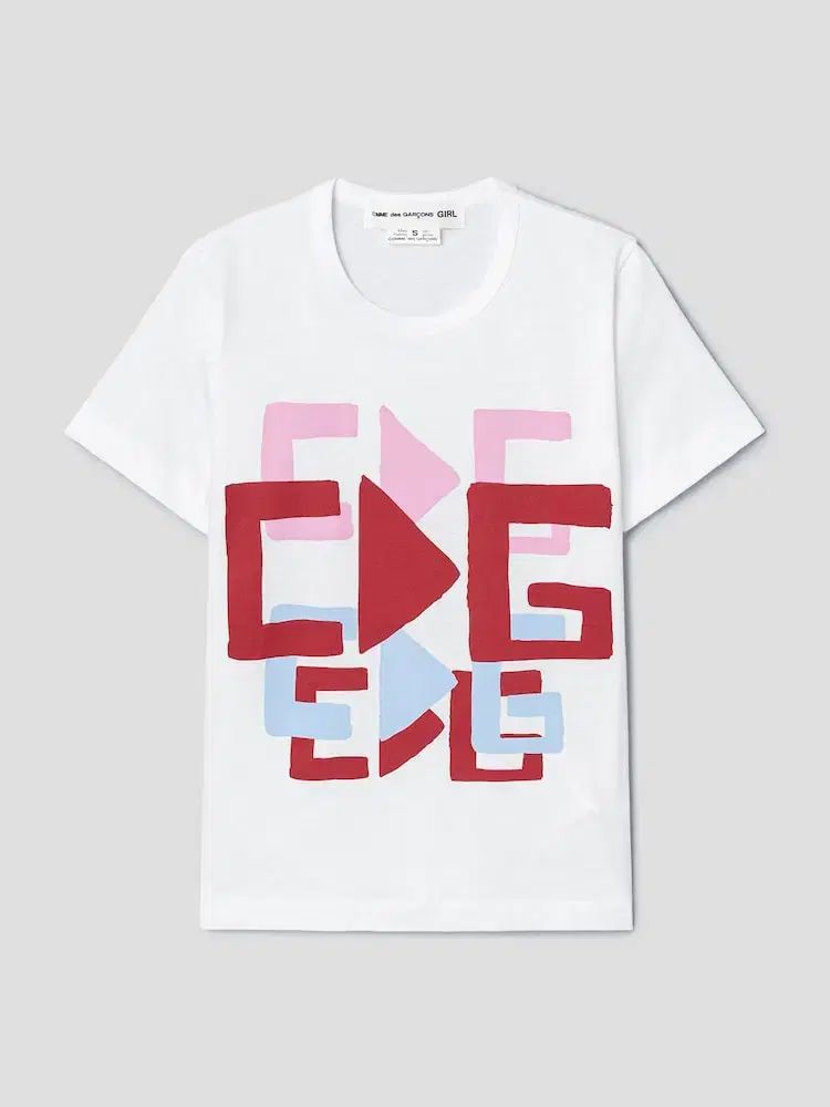 新品 コム・デ・ギャルソンガール マルチ CDGロゴ Tシャツ S/M