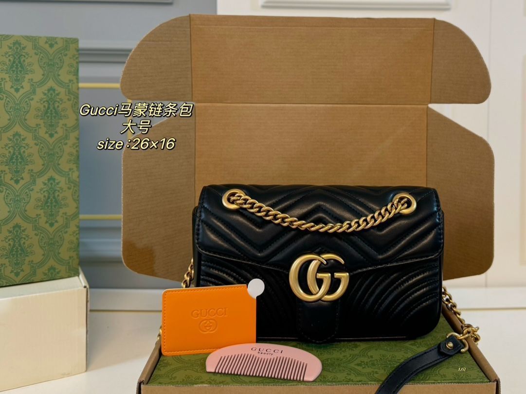 GUCCIグッチGG Marmontミニマモンチェーンバッグ、ハンドバッグ、リュックサック、小銭入れ、手首バッグ、財布、ショルダーバッグ、