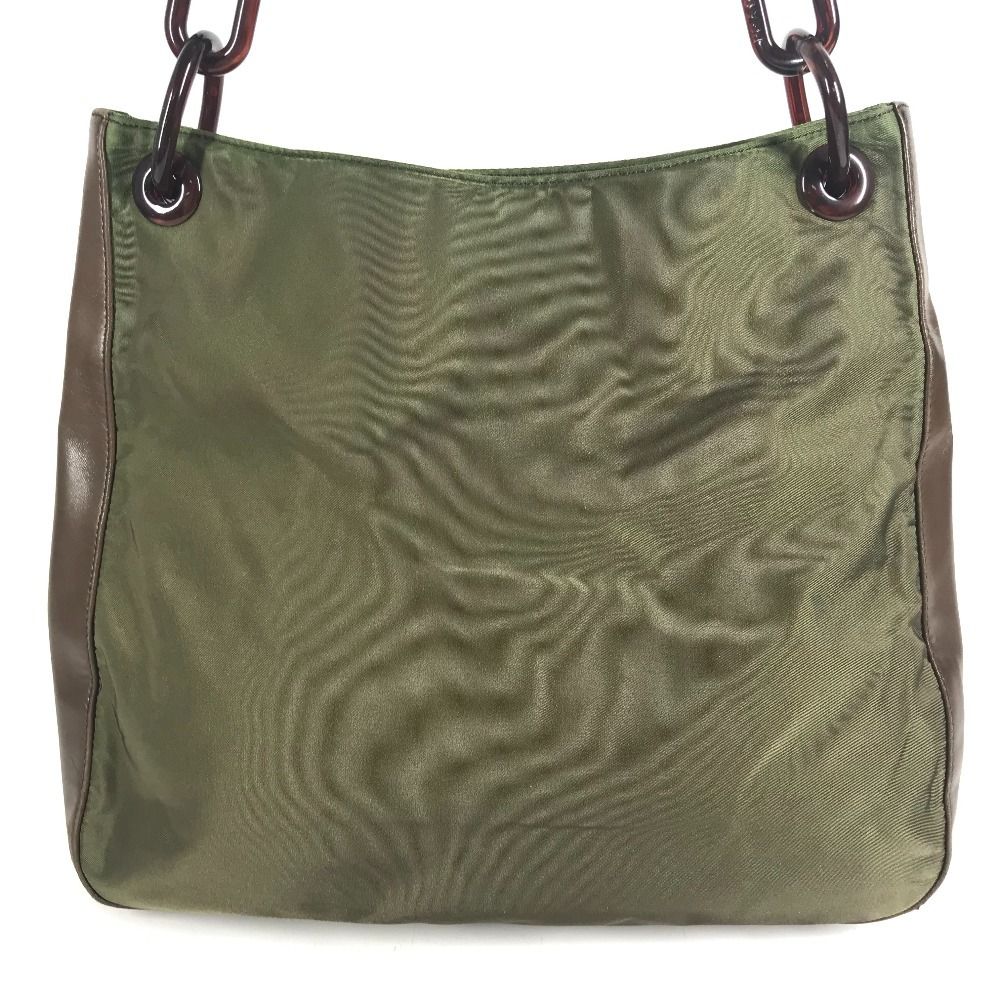 PRADA プラダ ショルダーバッグ プラスチックチェーン レザー/ナイロン