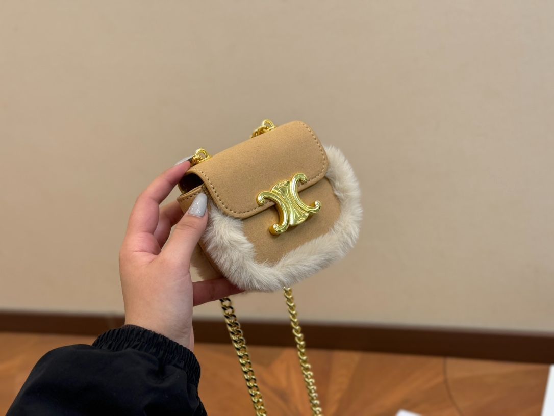 [Celine] ミニコインパース ファーデザイン - 折り畳みボックス付き | セリーヌ レディースバッグ[本日特価|新品未使用品]