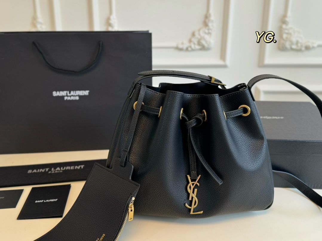 YSLサンローランの新作バケツバッグ、ハンドバッグ、バックパック、ウエストポーチ、小銭入れ、手首バッグ、旅行バッグ、財布、ショルダーバッグ
