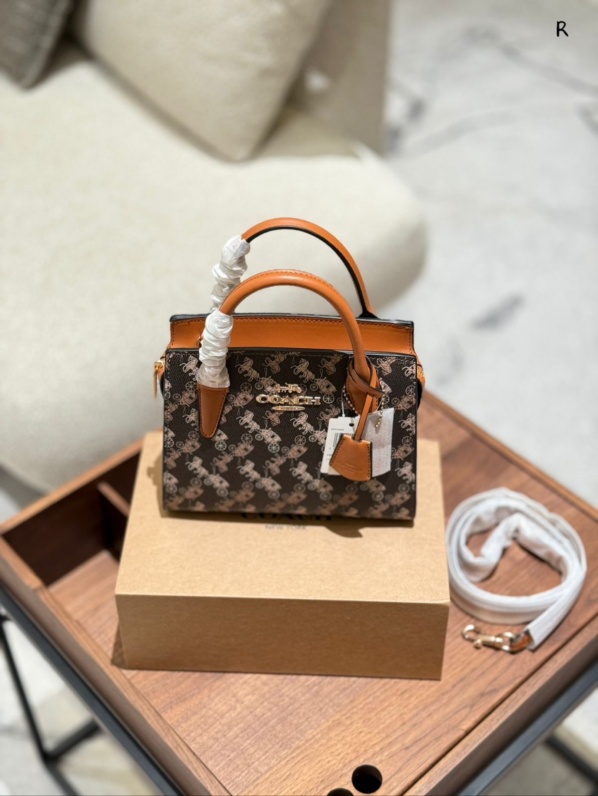 【今日特価】COACH 新品 キャリッジロゴ Andrea アンデレア キャリアオールバッグ