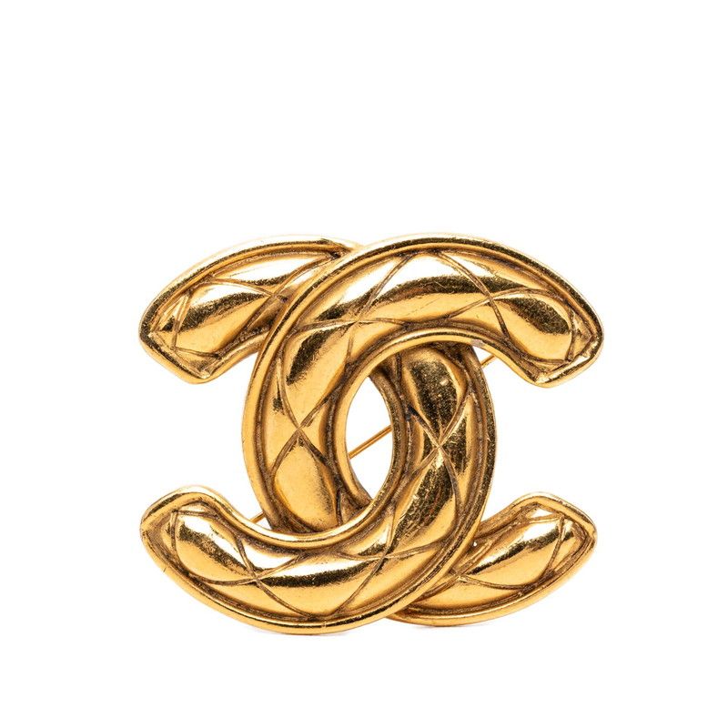 シャネル マトラッセ ココマーク ブローチ ゴールド メッキ レディース CHANEL【1-0270656】