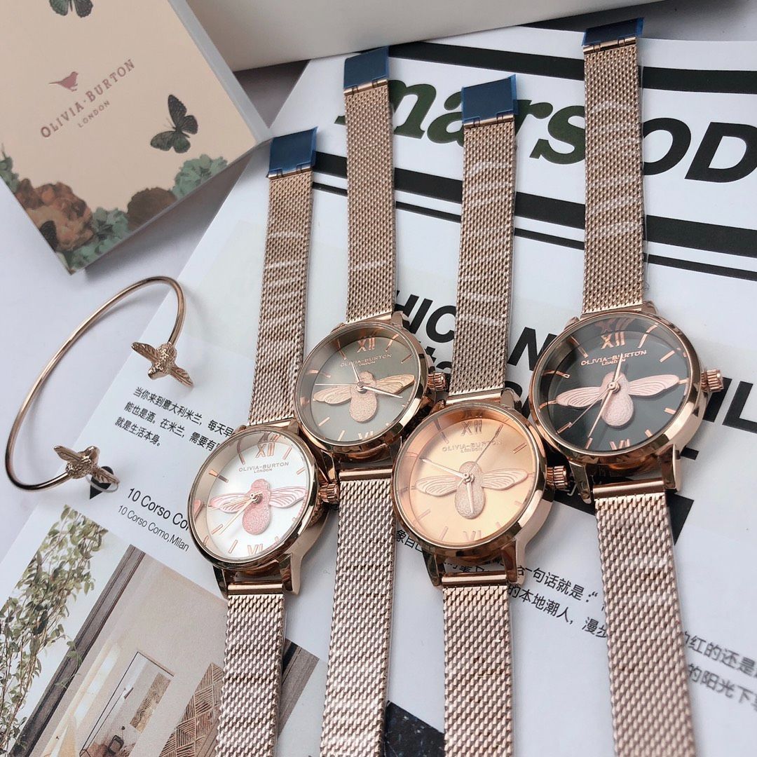 【今日特価】OLIVIA BURTON オリビア バートン ミニチュア ビー リリーフ マジック ガーデン レディース クォーツ ウォッチ
