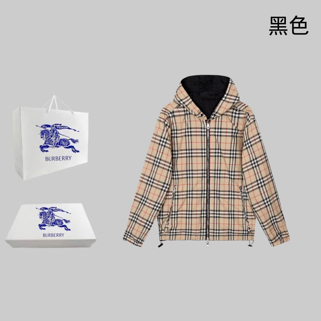 【本日限定特価】BURBERRY メンズ フーディー リバーシブル チェック＆ブラック S-L [本日特価|新品未使用品]