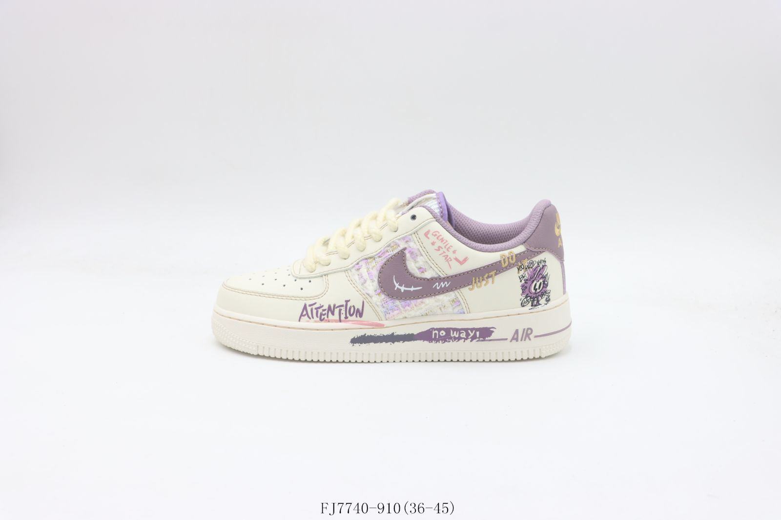 【今日特価】NIKE ナイキ エアフォースローカットスケートシューズ ホワイトパープルカートーン FJ7740 - 910