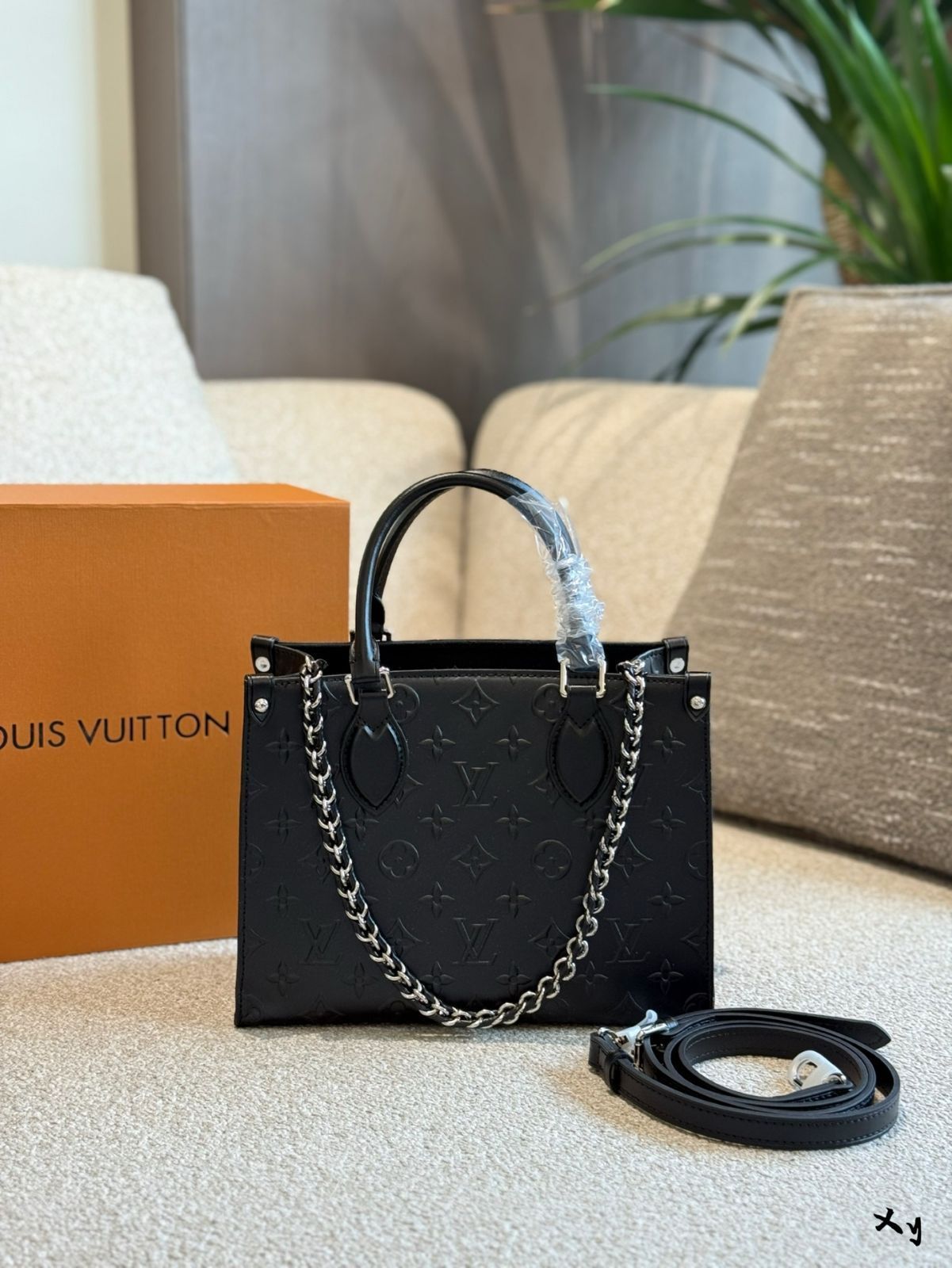 【今日特価】LV Onthego Black Small Tote Bag - ルイ・ヴィトン オンザゴー ブラック スモール トートバッグ
