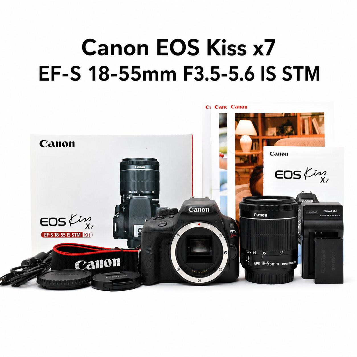 ★極上品・元箱付★キヤノン Canon EOS Kiss x7 + EF-S 18-55mm F3.5-5.6 IS STM デジタル一眼 #BE019/5272★ 24,708円