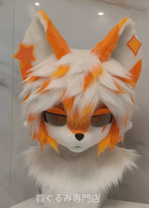 犬　猫　着ぐるみ ヘッド全頭　ヘッド ケモノ ファースーツ ぬいぐるみ コスプレ コスチューム Kurumi 一点物 C538