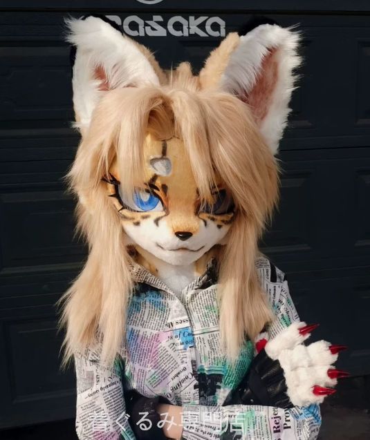 犬　猫　着ぐるみ ヘッド全頭　ヘッド ケモノ ファースーツ ぬいぐるみ コスプレ コスチューム Kurumi 一点物 C544