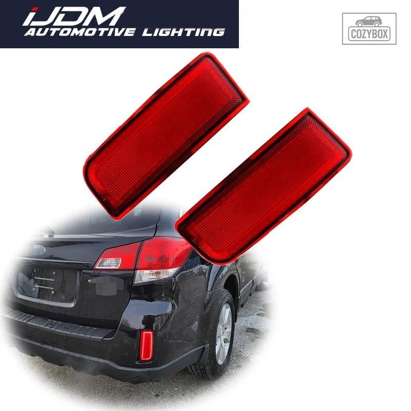 スバル アウトバック 2010 - 14 赤色 LED リア バンパー リフレクターテール/ ブレー