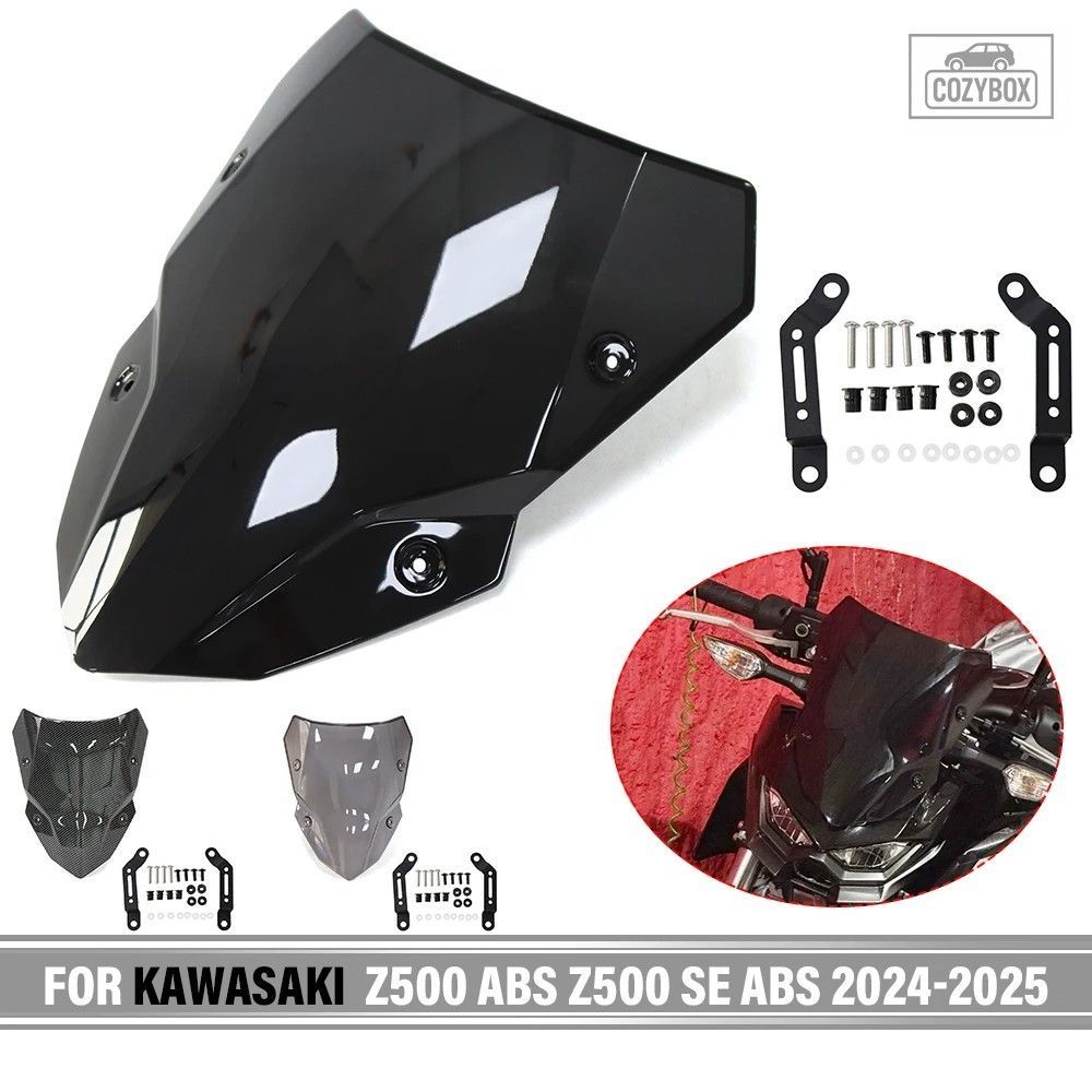 Kawasaki Z500 ABS Z500 SE ABS 2024 2025 オートバイ アクセサ リーフロントガラスバ