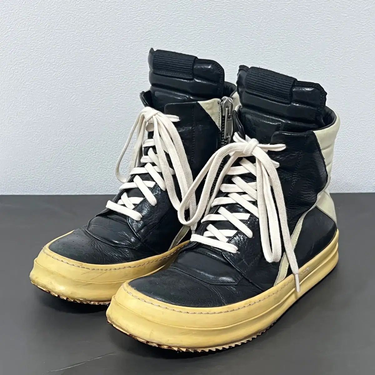 RICK OWENS 10SS 혀 짧음 ジオバスケット MONOCHROME LBO