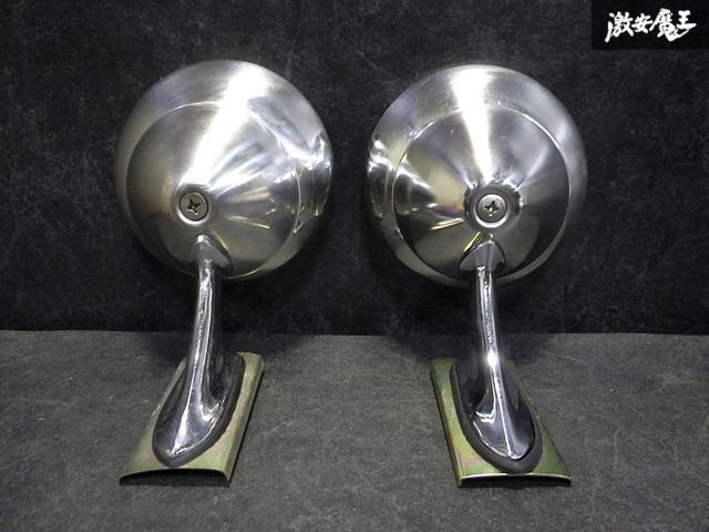 【新品！即発送】丸形 砲弾形フェンダーミラー 左右セット ベレGミラー風 街道レーサー NANBロードスター クラシックミニ ベレットGT