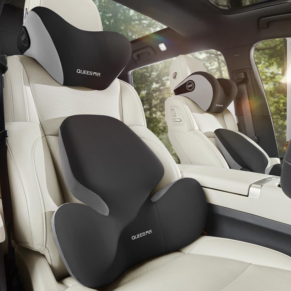 【改良アップグレード版】腰クッション ランバーサポート ファッション背もたれ 車 ウェストクッション 着座 アップグレード ハイエンド 10000回の圧縮テスト アップグレード 内部のメモリーフォームで ウェストクッション 低反発 腰枕 通気 88d1c6bc